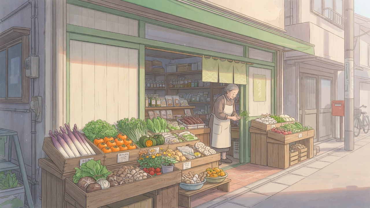 地域マーケットのイラスト